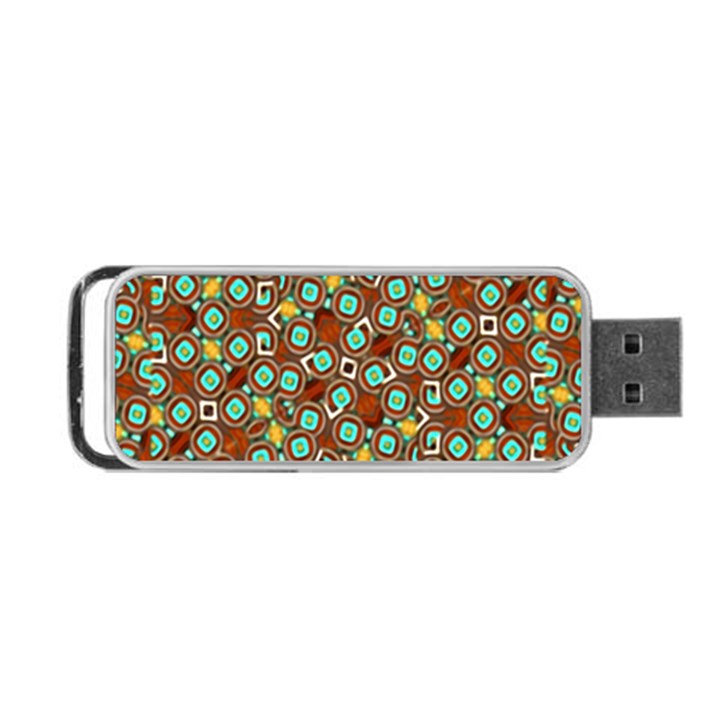 Colorful Modern Geometric Print Pattern Portable USB Flash (One Side)