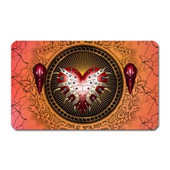 Awesome Dark Heart With Skulls Magnet (rectangular) by FantasyWorld7