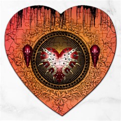 Awesome Dark Heart With Skulls Jigsaw Puzzle (heart) by FantasyWorld7