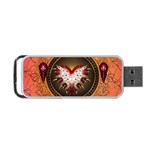 Awesome Dark Heart With Skulls Portable USB Flash (One Side) Front