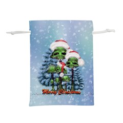 Merry Christmas, Funny Mushroom With Christmas Hat Lightweight Drawstring Pouch (s) by FantasyWorld7