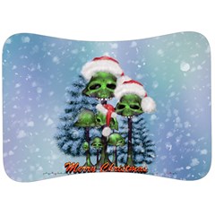 Merry Christmas, Funny Mushroom With Christmas Hat Velour Seat Head Rest Cushion by FantasyWorld7