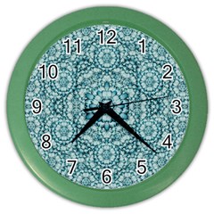 Paradise Flowers In Lovely Colors Color Wall Clock by pepitasart