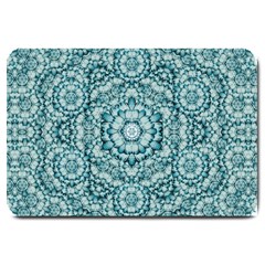 Paradise Flowers In Lovely Colors Large Doormat  by pepitasart