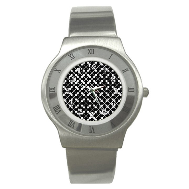 Abstract Background Arrow Stainless Steel Watch