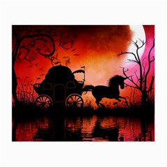 Drive In The Night By Carriage Small Glasses Cloth by FantasyWorld7