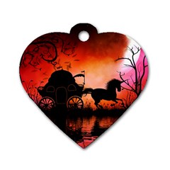 Drive In The Night By Carriage Dog Tag Heart (one Side) by FantasyWorld7