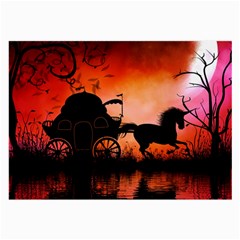 Drive In The Night By Carriage Large Glasses Cloth by FantasyWorld7