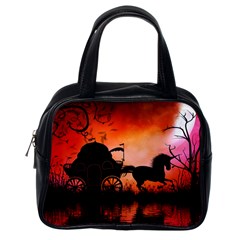 Drive In The Night By Carriage Classic Handbag (one Side) by FantasyWorld7