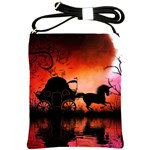 Drive In The Night By Carriage Shoulder Sling Bag Front