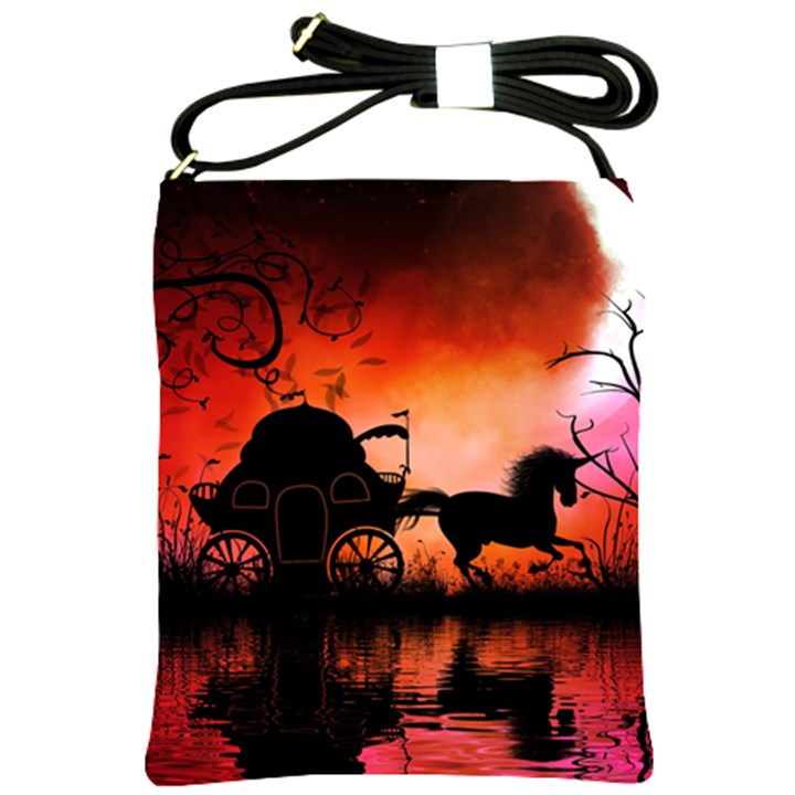 Drive In The Night By Carriage Shoulder Sling Bag