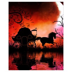 Drive In The Night By Carriage Drawstring Bag (small) by FantasyWorld7