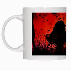 Drive In The Night By Carriage White Mugs by FantasyWorld7