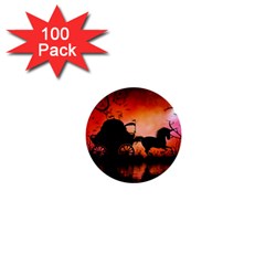 Drive In The Night By Carriage 1  Mini Buttons (100 Pack)  by FantasyWorld7