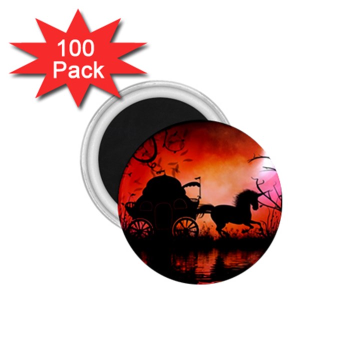 Drive In The Night By Carriage 1.75  Magnets (100 pack) 