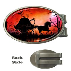 Drive In The Night By Carriage Money Clips (oval)  by FantasyWorld7