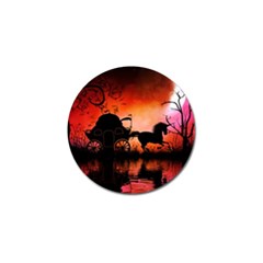 Drive In The Night By Carriage Golf Ball Marker by FantasyWorld7