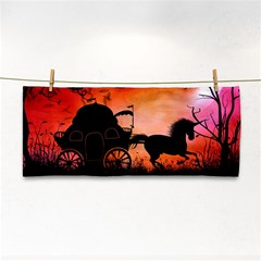 Drive In The Night By Carriage Hand Towel by FantasyWorld7