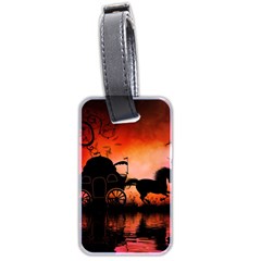 Drive In The Night By Carriage Luggage Tag (two Sides) by FantasyWorld7