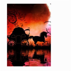 Drive In The Night By Carriage Large Garden Flag (two Sides) by FantasyWorld7