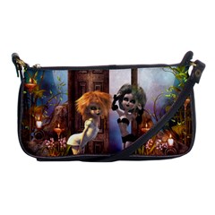 Cute Dark Fairys With Cat Shoulder Clutch Bag by FantasyWorld7