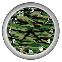 Camouflage Wall Clock (silver)