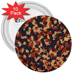 Aged Red, White, And Blue Camo 3  Buttons (10 Pack)  by McCallaCoultureArmyShop