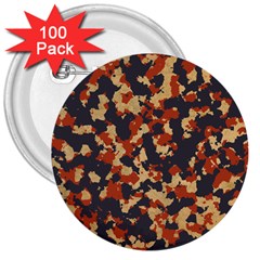 Aged Red, White, And Blue Camo 3  Buttons (100 Pack)  by McCallaCoultureArmyShop