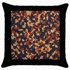 Aged Red, White, And Blue Camo Throw Pillow Case (black) by McCallaCoultureArmyShop