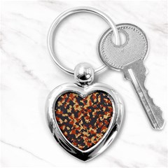 Aged Red, White, And Blue Camo Key Chain (heart) by McCallaCoultureArmyShop