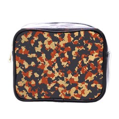 Aged Red, White, And Blue Camo Mini Toiletries Bag (one Side)