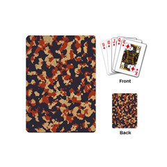 Aged Red, White, And Blue Camo Playing Cards Single Design (mini)