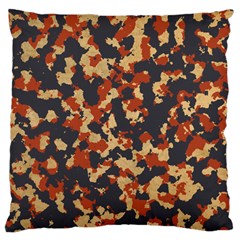 Aged Red, White, And Blue Camo Large Cushion Case (two Sides) by McCallaCoultureArmyShop