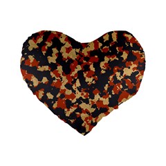 Aged Red, White, And Blue Camo Standard 16  Premium Heart Shape Cushions