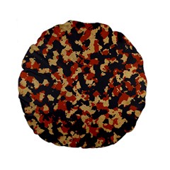 Aged Red, White, And Blue Camo Standard 15  Premium Flano Round Cushions by McCallaCoultureArmyShop