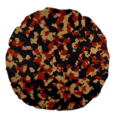 Aged Red, White, And Blue Camo Large 18  Premium Flano Round Cushions by McCallaCoultureArmyShop