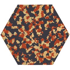 Aged Red, White, And Blue Camo Wooden Puzzle Hexagon by McCallaCoultureArmyShop