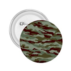 Brown And Green Camo 2 25  Buttons