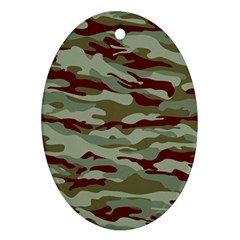 Brown And Green Camo Ornament (oval) by McCallaCoultureArmyShop