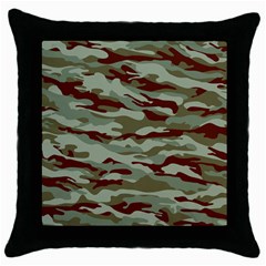 Brown And Green Camo Throw Pillow Case (black)