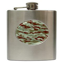 Brown And Green Camo Hip Flask (6 Oz) by McCallaCoultureArmyShop