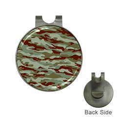 Brown And Green Camo Hat Clips With Golf Markers