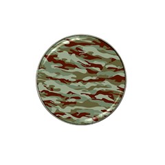 Brown And Green Camo Hat Clip Ball Marker (4 Pack) by McCallaCoultureArmyShop