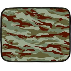 Brown And Green Camo Double Sided Fleece Blanket (mini)  by McCallaCoultureArmyShop