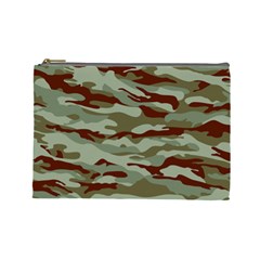 Brown And Green Camo Cosmetic Bag (large) by McCallaCoultureArmyShop