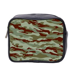 Brown And Green Camo Mini Toiletries Bag (two Sides) by McCallaCoultureArmyShop