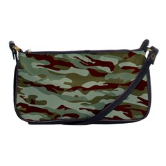 Brown And Green Camo Shoulder Clutch Bag