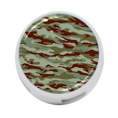 Brown And Green Camo 4-port Usb Hub (one Side)