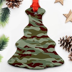 Brown And Green Camo Christmas Tree Ornament (two Sides)