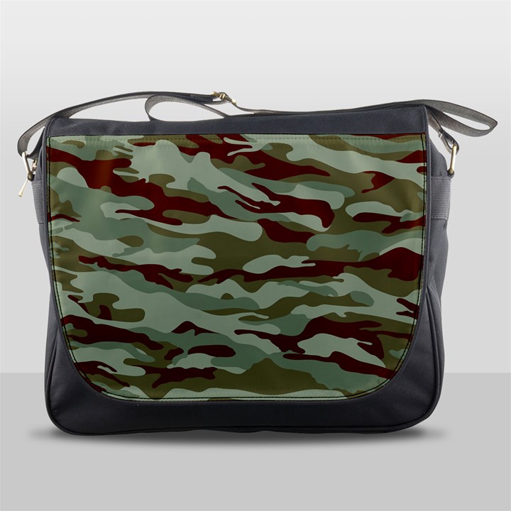 Brown and Green Camo Messenger Bag